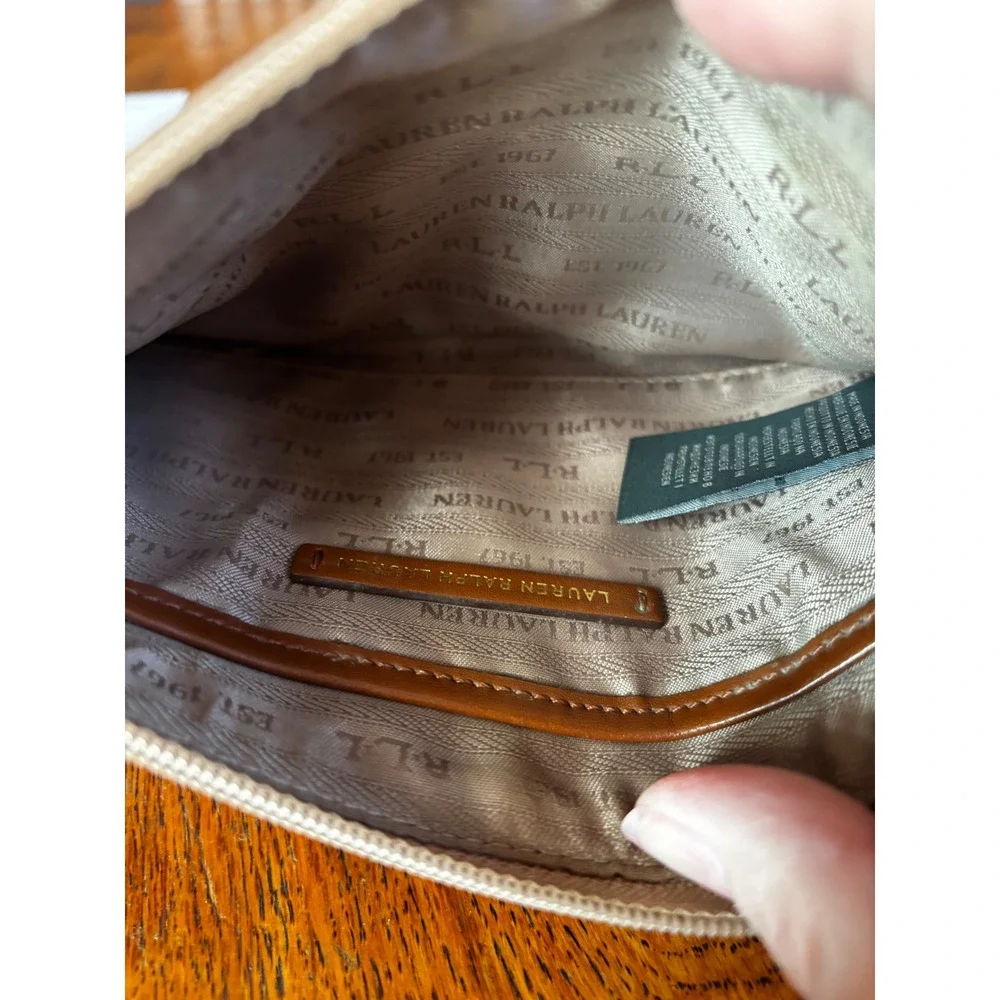 Lauren Ralph‎ Lauren Orange Cork Wristlet Clutch Purse